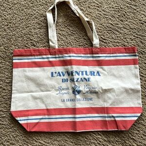 Sézane - Tote w/Red/Blue/Ecru - 100% Cotton